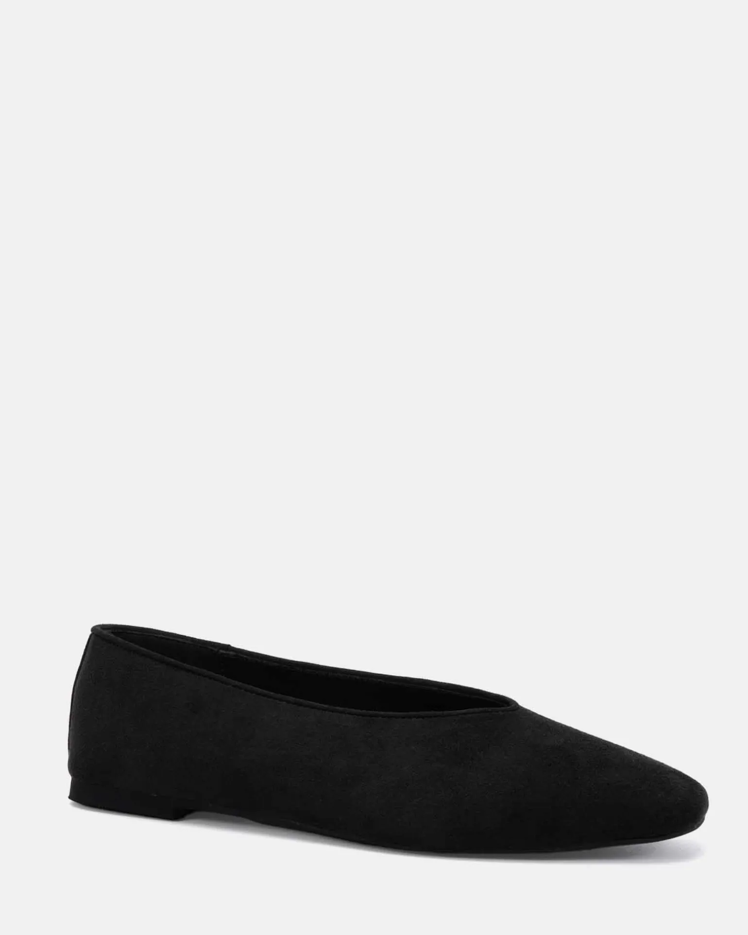 CHANDER Black Suede Ballet Flats