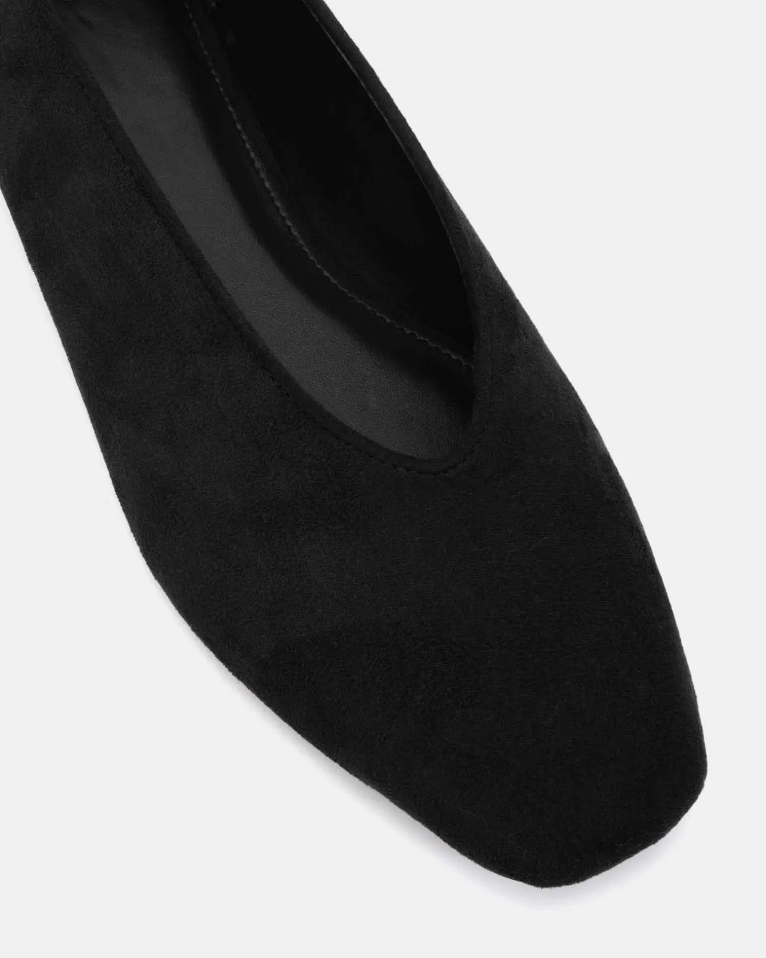 CHANDER Black Suede Ballet Flats