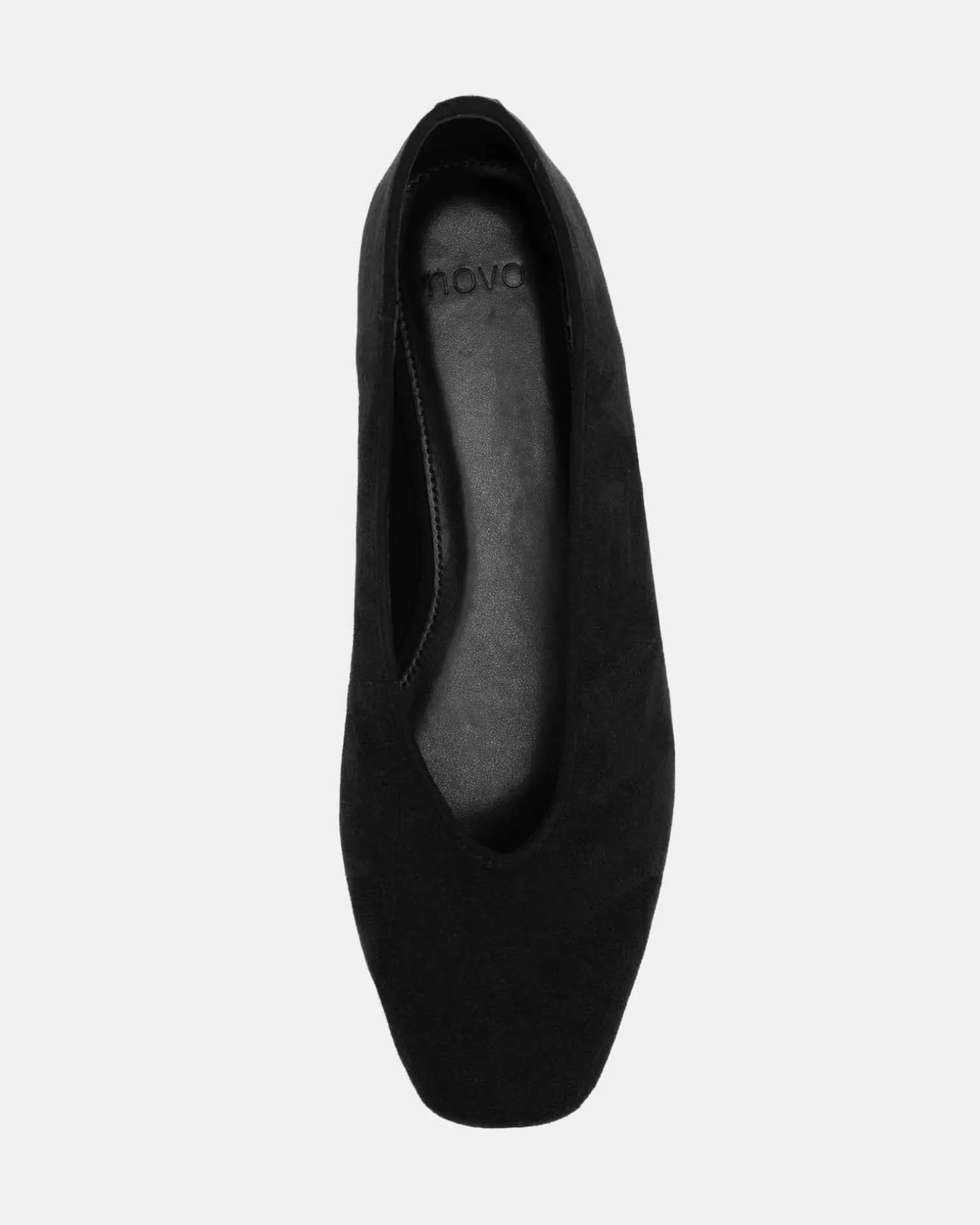 CHANDER Black Suede Ballet Flats