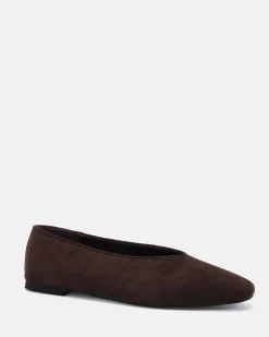 CHANDER ESPRESSO SUEDE Ballet Flats