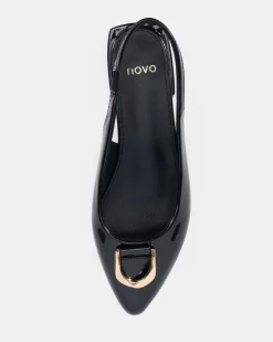 CHILLY Black Patent Ballet Flats