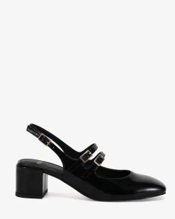 CHIMEZIE Black Patent Pumps