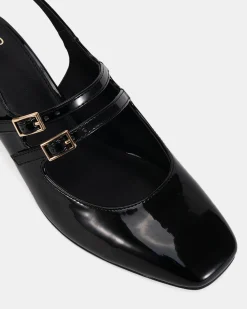 CHIMEZIE Black Patent Pumps