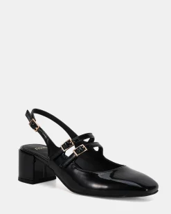 CHIMEZIE Black Patent Pumps