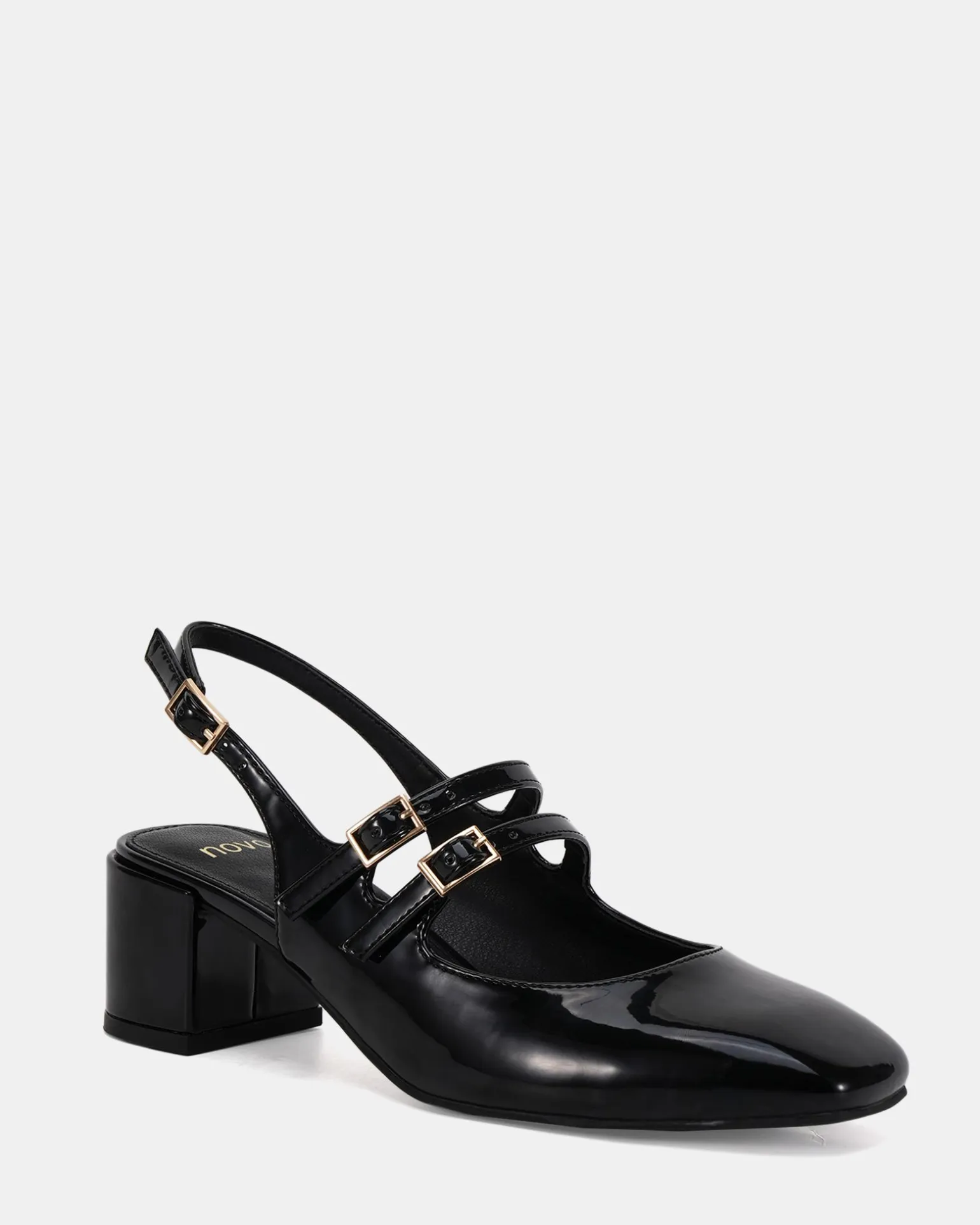 CHIMEZIE Black Patent Pumps