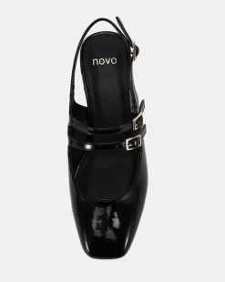 CHIMEZIE Black Patent Pumps