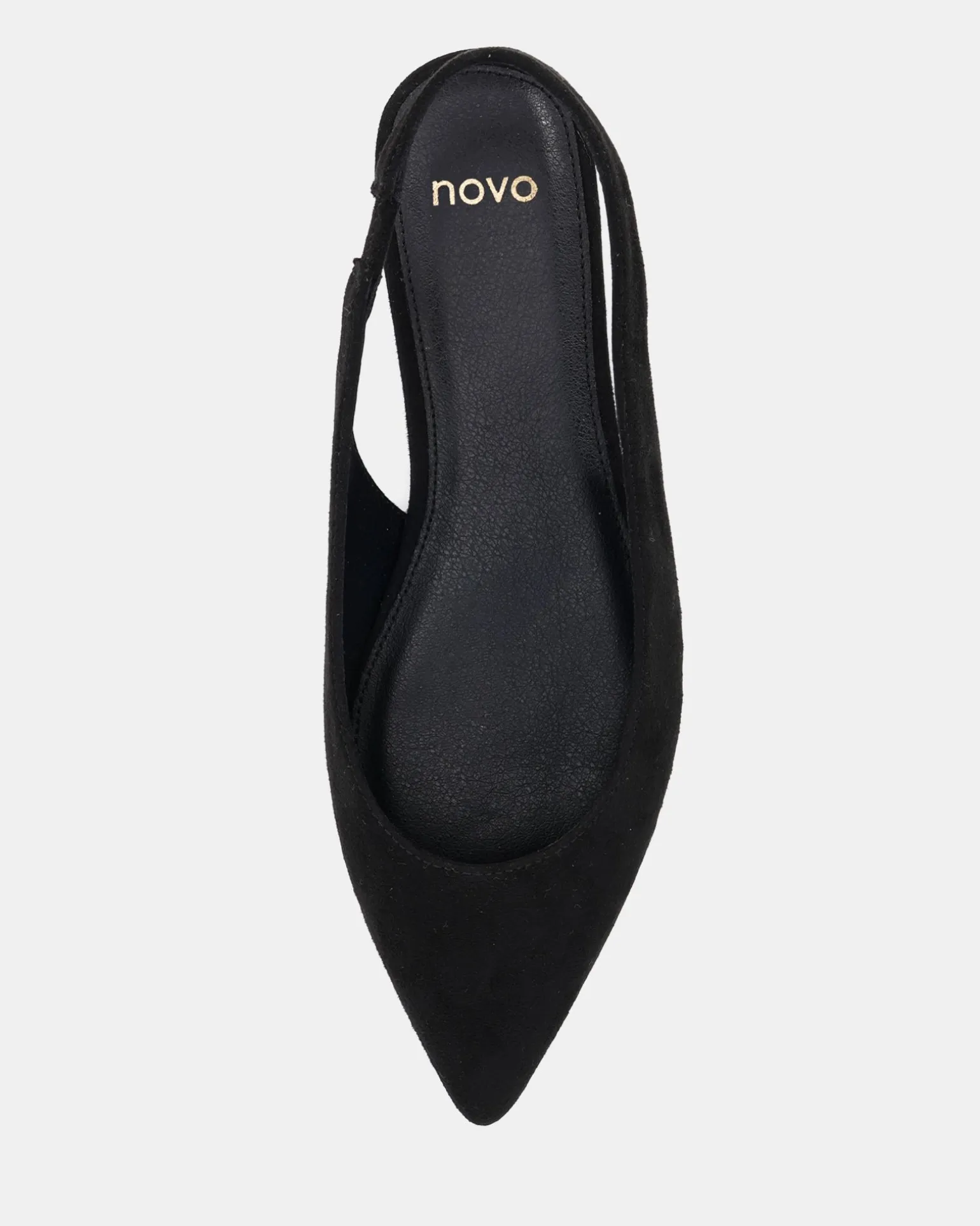 CHIP Black Suede Ballet Flats