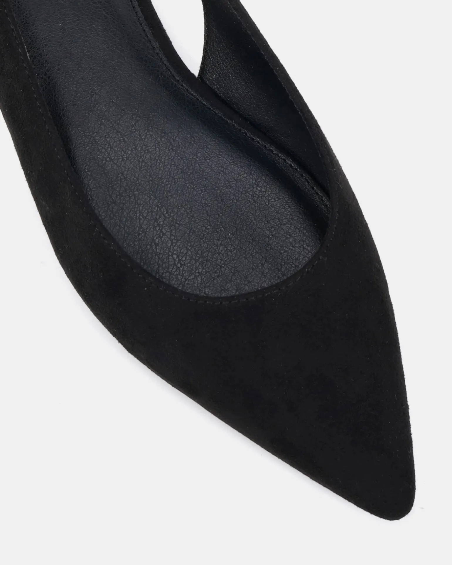 CHIP Black Suede Ballet Flats
