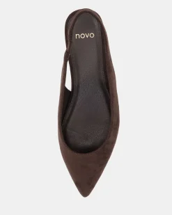 CHIP ESPRESSO SUEDE Ballet Flats