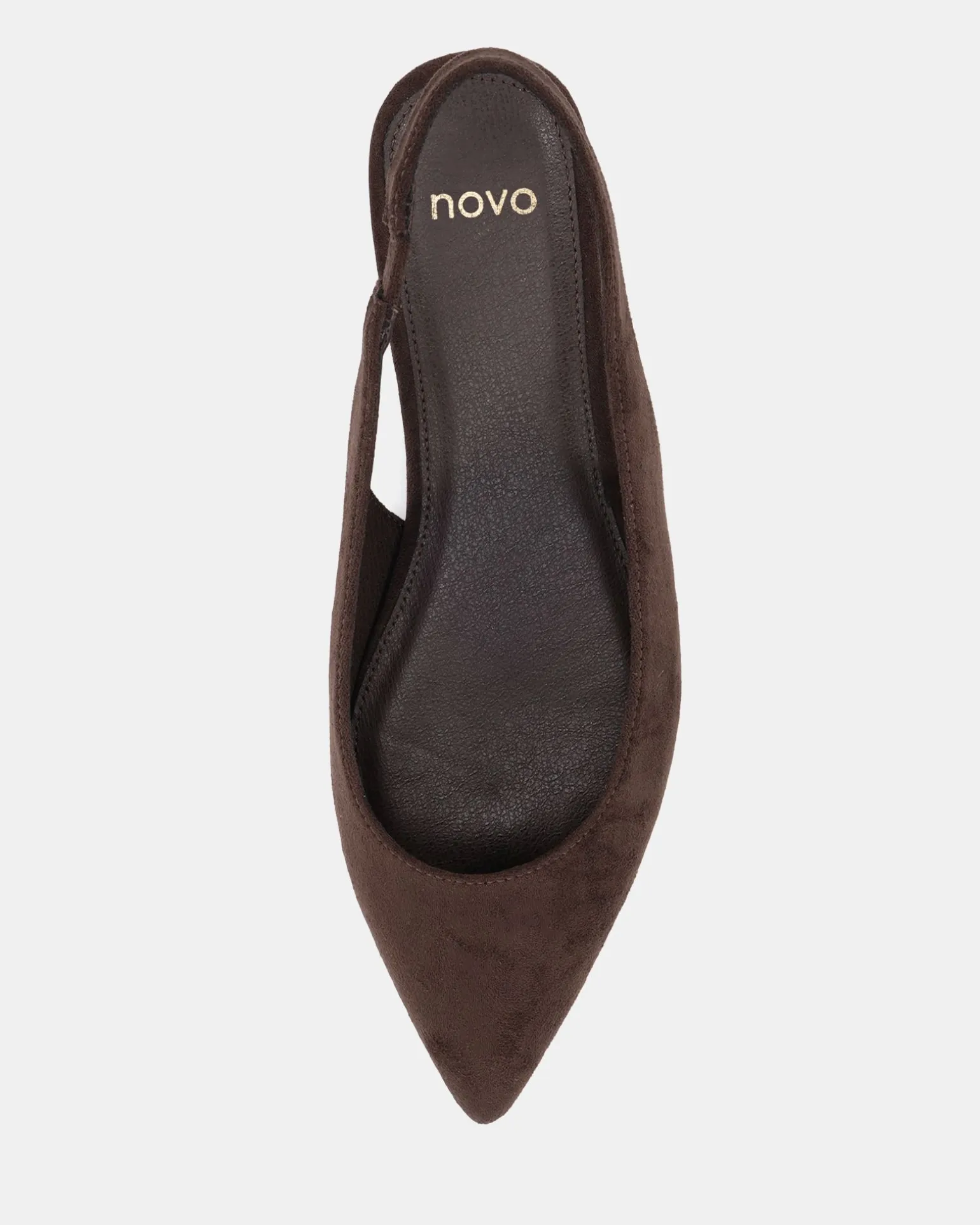CHIP ESPRESSO SUEDE Ballet Flats
