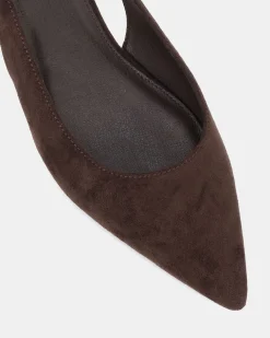 CHIP ESPRESSO SUEDE Ballet Flats