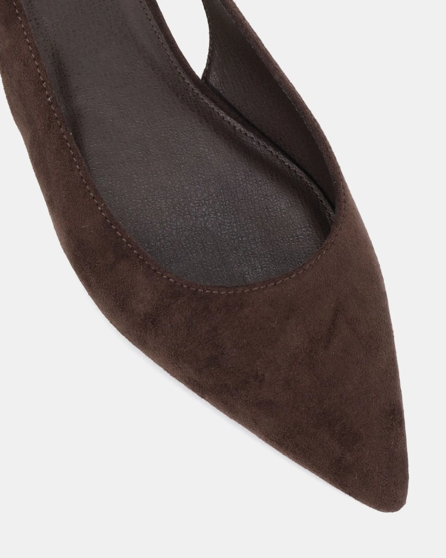 CHIP ESPRESSO SUEDE Ballet Flats