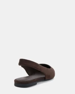 CHIP ESPRESSO SUEDE Ballet Flats