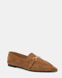 CLEVE Caramel Suede Ballet Flats