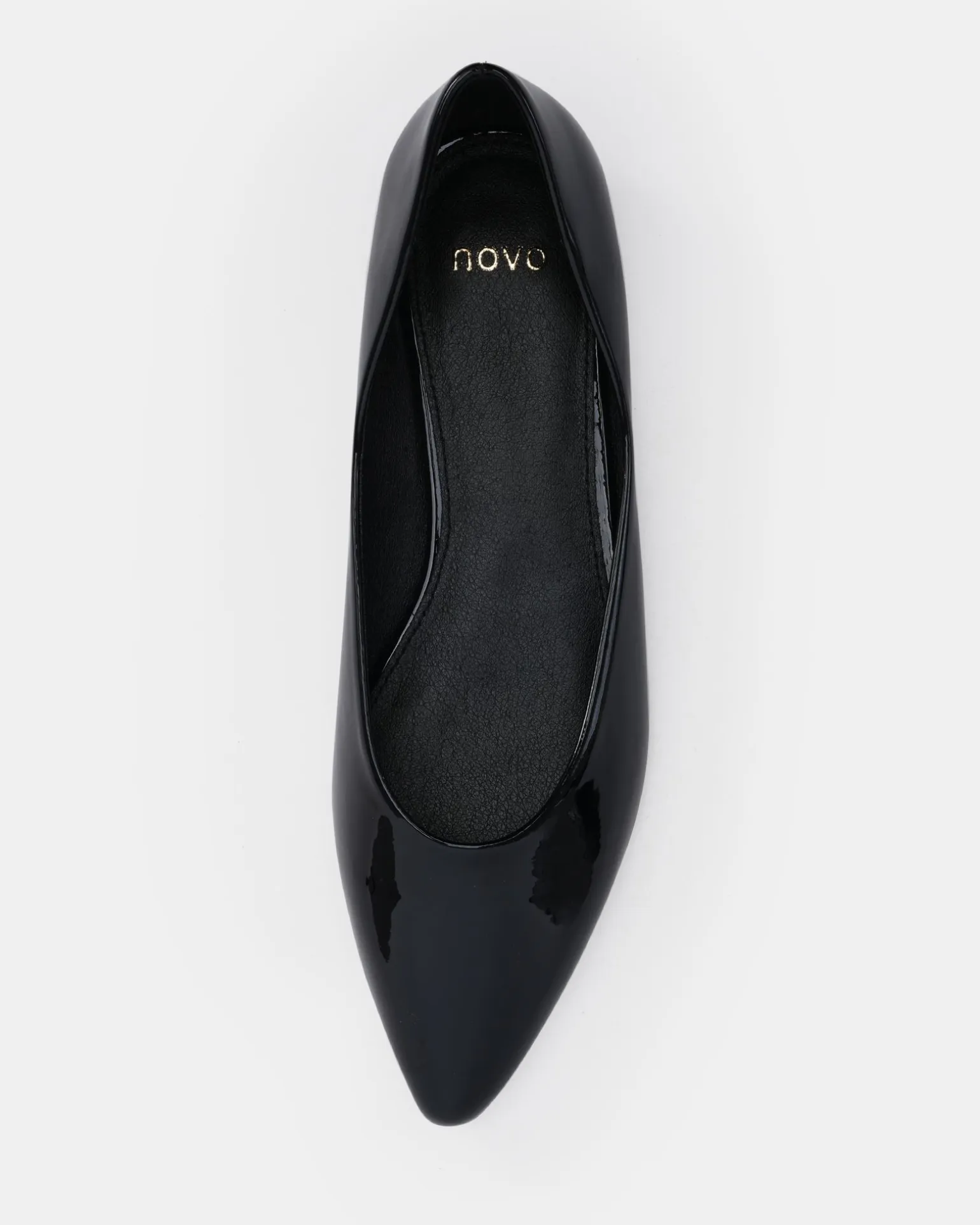 CLEVER Black Patent Ballet Flats