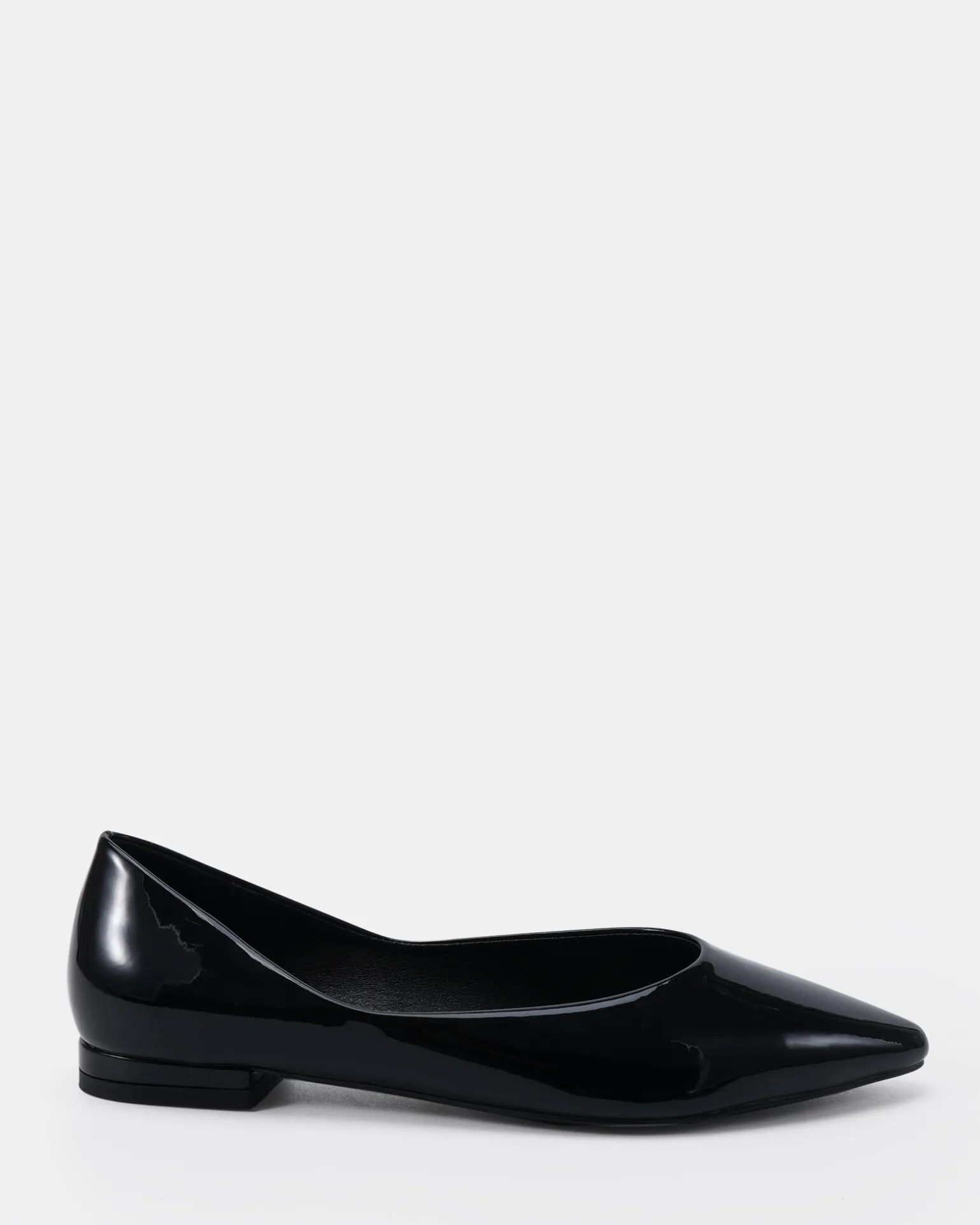 CLEVER Black Patent Ballet Flats
