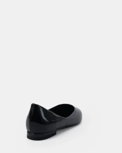 CLEVER Black Patent Ballet Flats