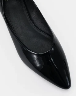 CLEVER Black Patent Ballet Flats
