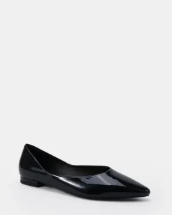 CLEVER Black Patent Ballet Flats