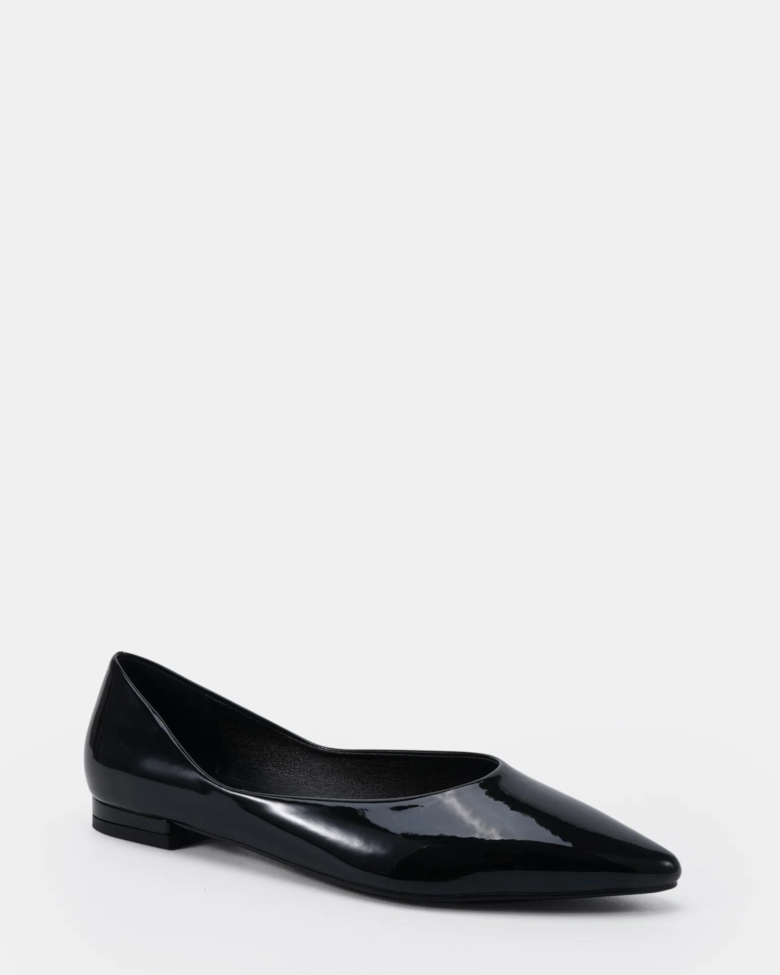 CLEVER Black Patent Ballet Flats
