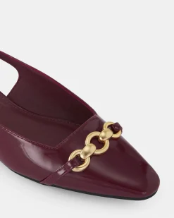 COLISH DEEP RED PATENT Ballet Flats