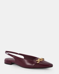 COLISH DEEP RED PATENT Ballet Flats