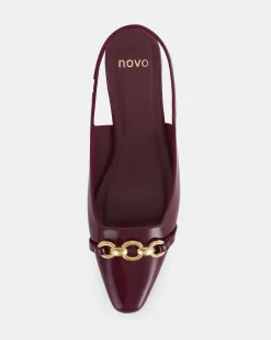 COLISH DEEP RED PATENT Ballet Flats