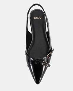 CORDOVA Black Patent Ballet Flats