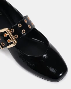 COTILLION Black Patent Ballet Flats