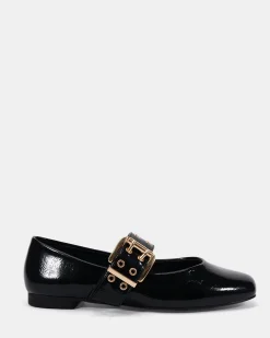 COTILLION Black Patent Ballet Flats