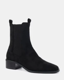 DALTA Black Suede Ankle Boots