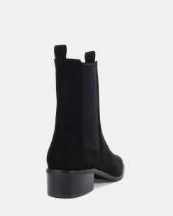 DALTA Black Suede Ankle Boots