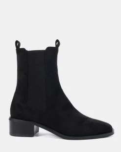 DALTA Black Suede Ankle Boots