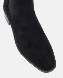 DALTA Black Suede Ankle Boots