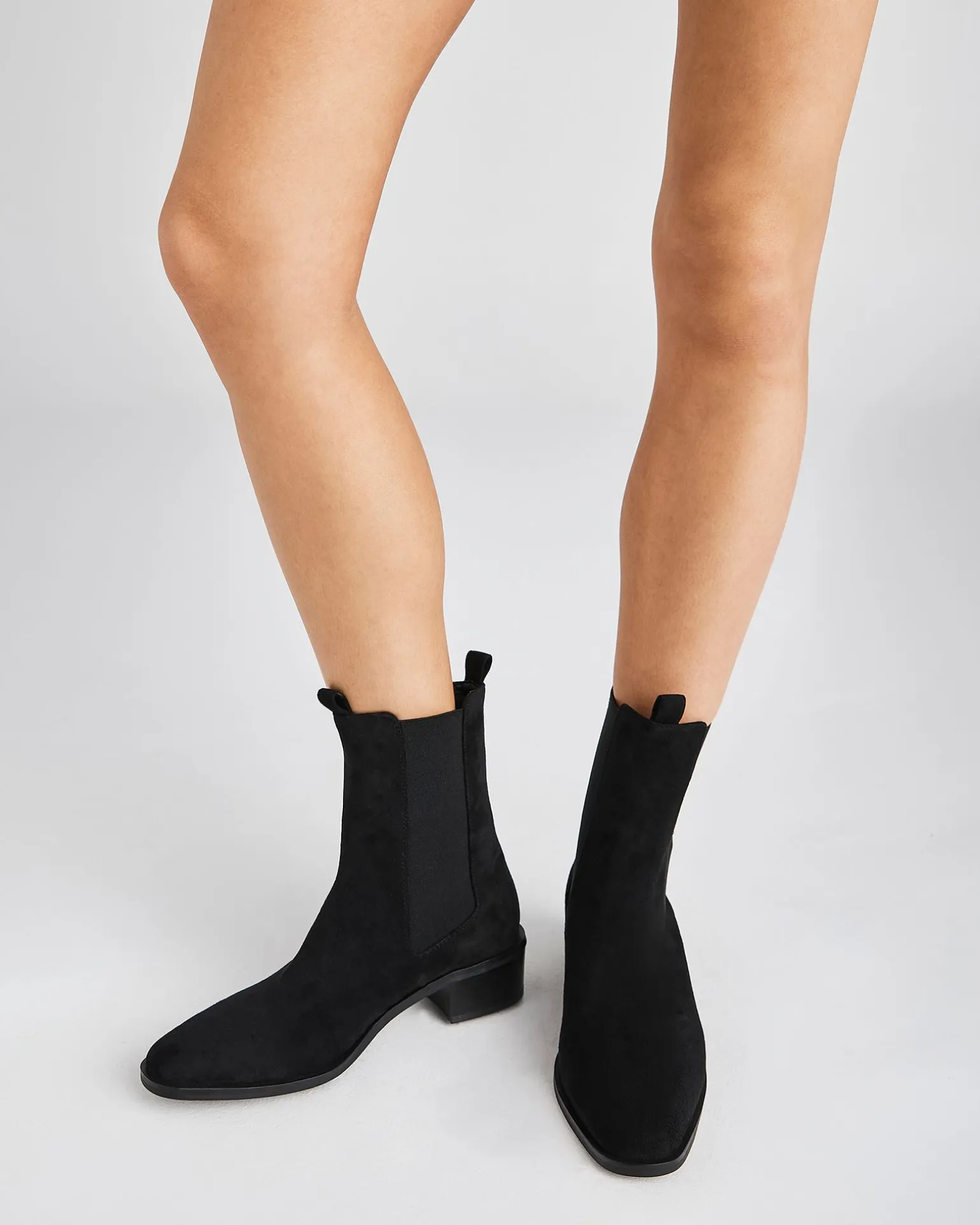 DALTA Black Suede Ankle Boots