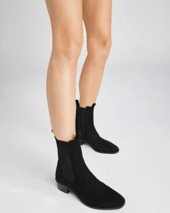 DALTA Black Suede Ankle Boots