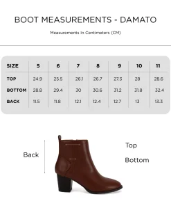 DAMATO BROWN Ankle Boots