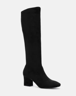 DASHIELL Black Suede Long Boots