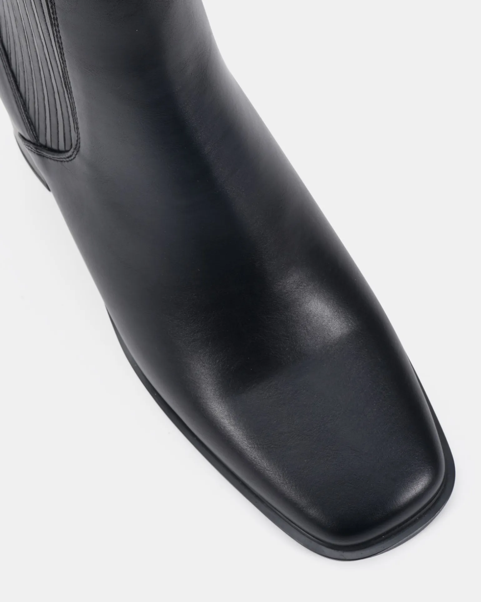 DEFT Black Smooth Heeled Boots