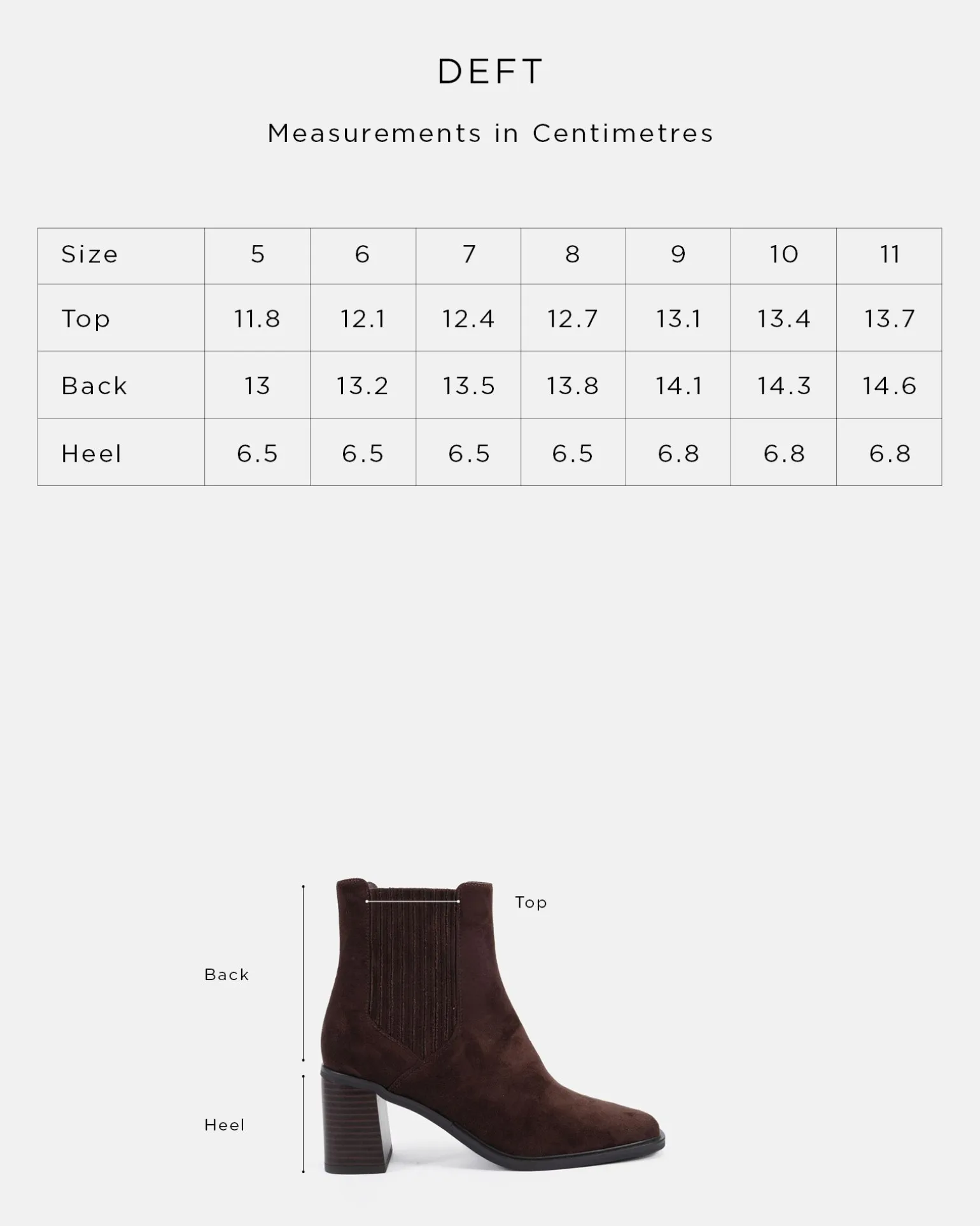 DEFT Black Smooth Heeled Boots
