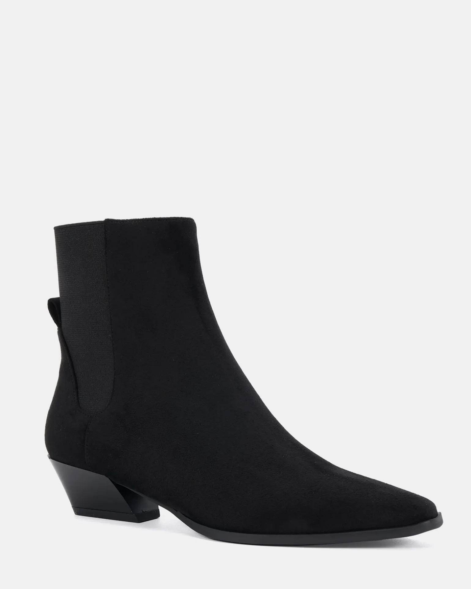 DESTA Black Suede Ankle Boots