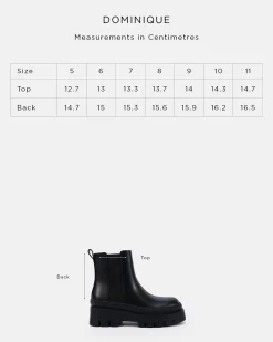 DOMINIQUE BLACK Slip On Boots