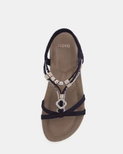 ELDARLING BLACK Strappy Sandals