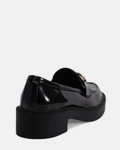 ELMORE Black Patent Loafers