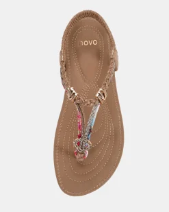 ELSANDY GOLD Strappy Sandals