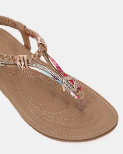 ELSANDY GOLD Strappy Sandals