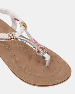 ELSANDY WHITE Strappy Sandals