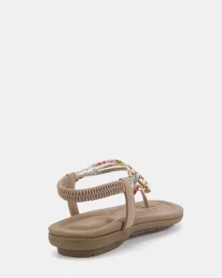 ELSUNNY NEUTRAL Strappy Sandals