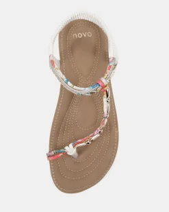 ELSUNNY WHITE Strappy Sandals