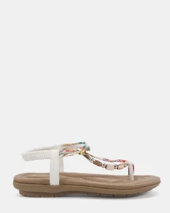 ELSUNNY WHITE Strappy Sandals